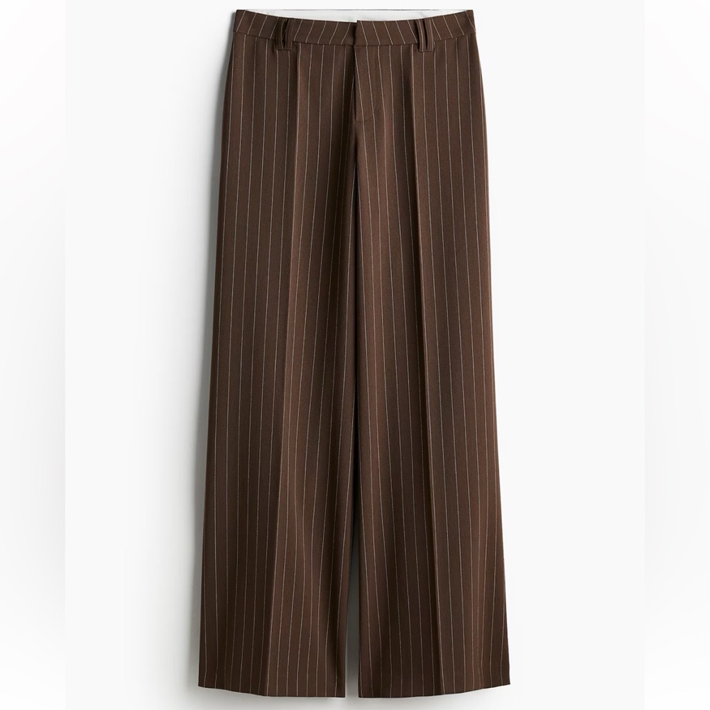 Women’s H&M Pinstripe Wide-Leg Trousers